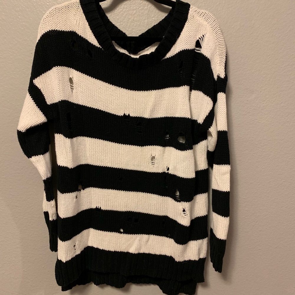 Distressed sweater